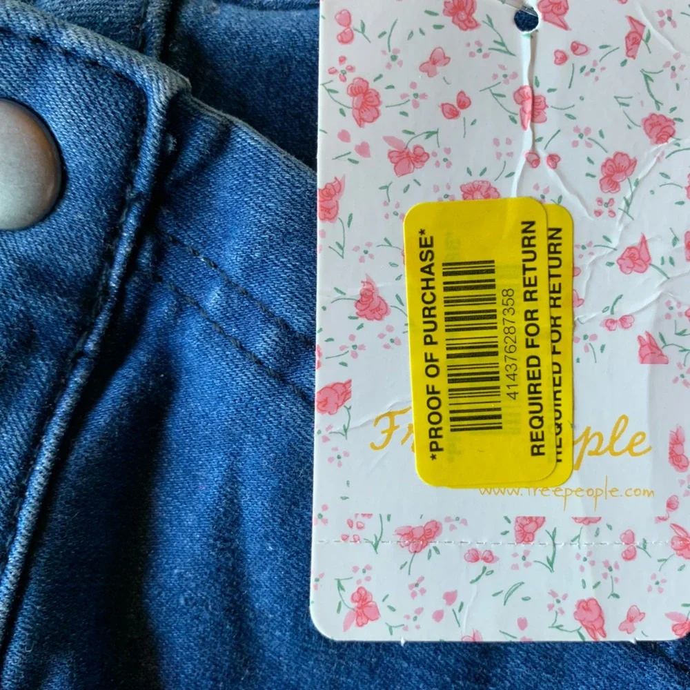 New We the Free womens denim medium wash mini skirt size 10 coastal cowgirl
